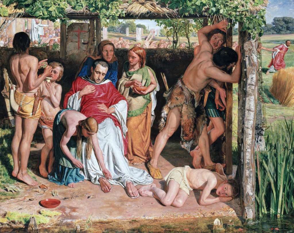 William Holman Hunt, A Converted British Family Sheltering a Christian Missionary from the Persecution of the Druids, 1850, oil on canvas, 111 x 141 cm. Ashmolean Museum