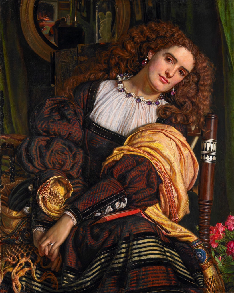 William Holman Hunt, Il Dolce far Niente, 1859 (retouched few times by the artist between 1860 and 1875), oil on canvas, 99 x 82.5 cm. The Schaeffer Collection
