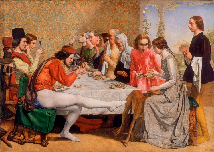 John Everett Millais, Isabella, 1848-1849, oil on canvas, 103 x 142.8 cm. Walker Art Gallery