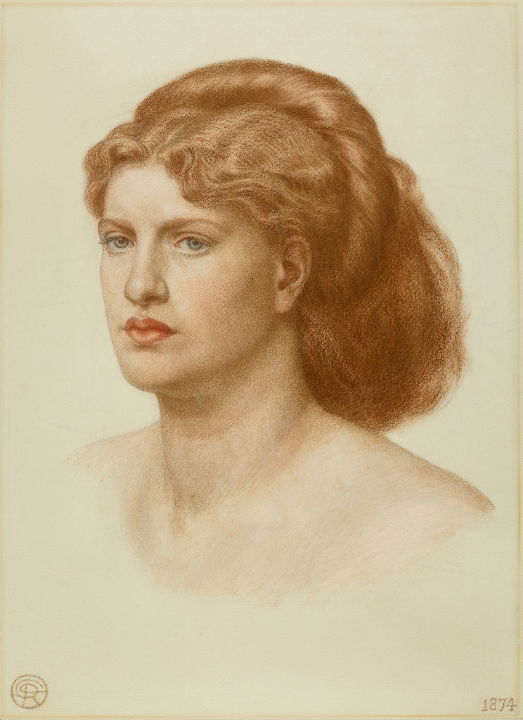 Dante Gabriel Rossetti, Portrait of Fanny Cornforth, Head and Shoulders, 1874. Birmingham Museum and Art Gallery