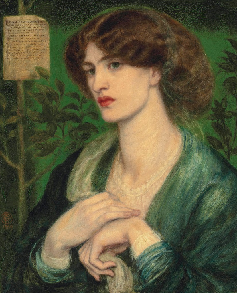 Dante Gabriel Rossetti, The Salutation of Beatrice, 1869, oil on canvas, 57.1 x 47 cm. Private collection