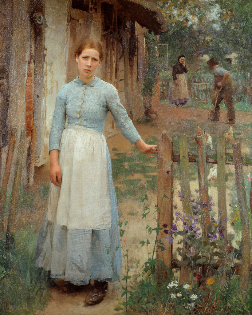 The Girl at the Gate by George Clausen