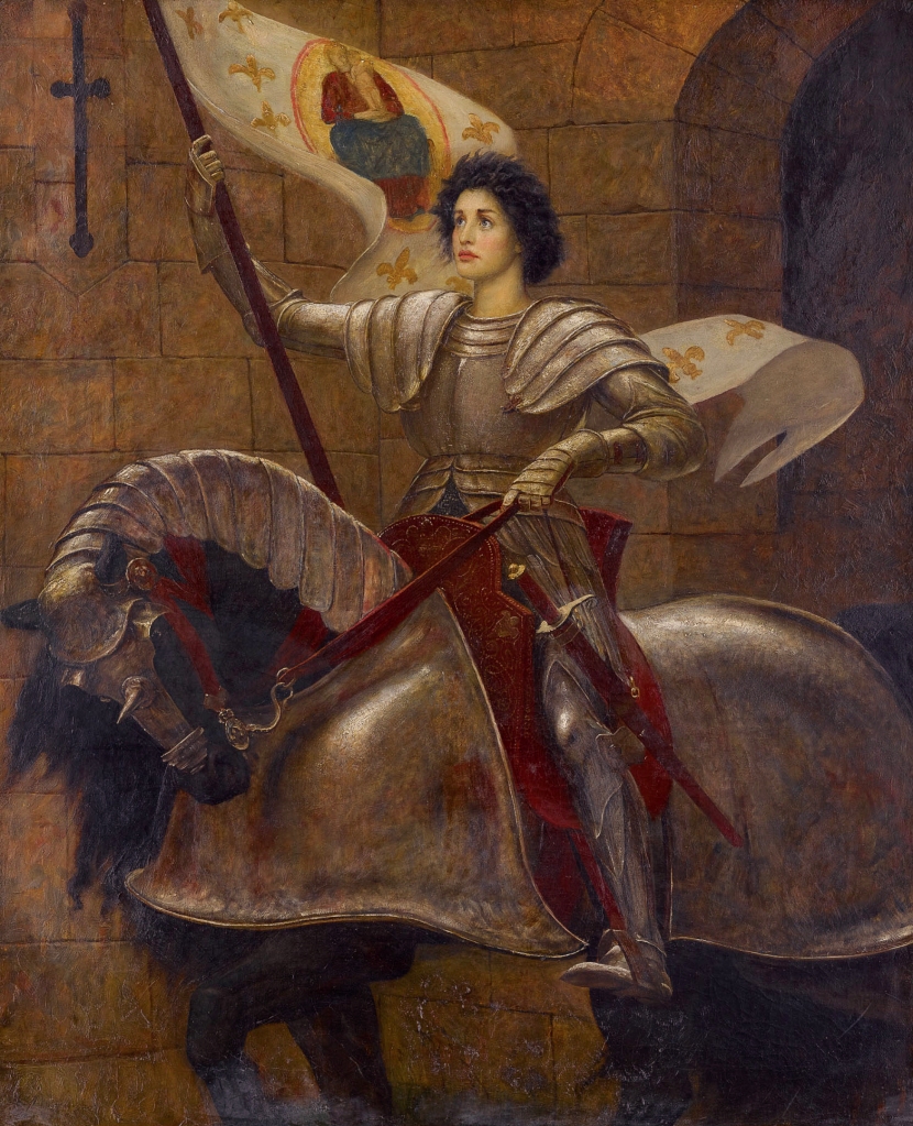 William Blake Richmond (1842-1921), Joan of Arc, oil on canvas, 99.1 x 80.6 cm. In a private collection.